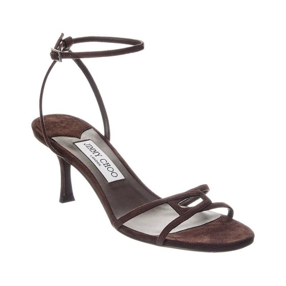 Jimmy Choo 1998 Leo 65 Suede Sandal, Brown